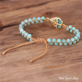 Natural Amazonite Teardrop Adjustable Bead Bracelet Jewelry > Gemstone