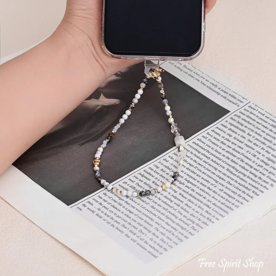 4-in-1 Natural Obsidian & Howlite Beaded Chain