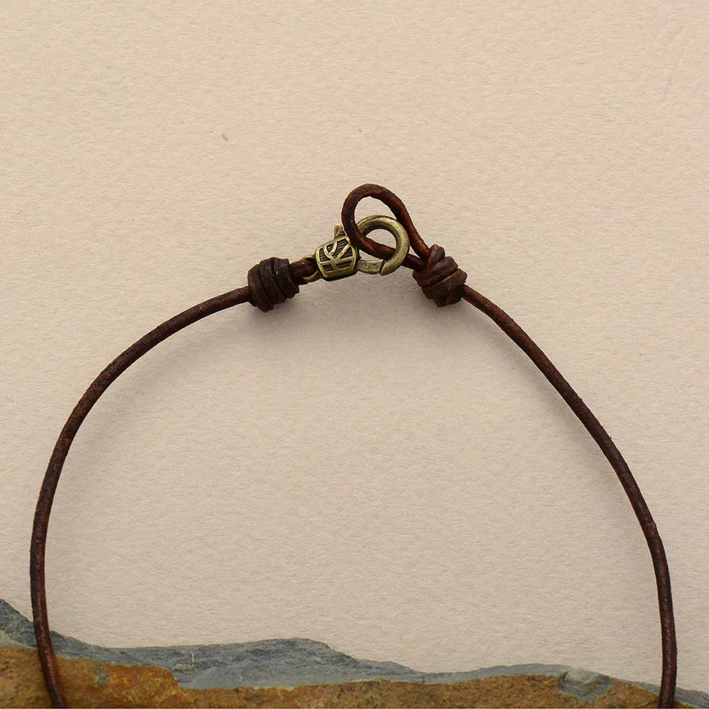 Freshwater Pearl Y-Drop Leather Choker Necklace