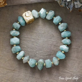 Natural Irregular Lapis Lazuli Bead Bracelet - Lapis