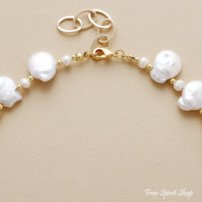 Irregular Freshwater Pearl Choker Necklace