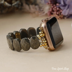 Natural Pyrite Apple Watch Band - Pyrite / Small / Apple 38-41MM Plate