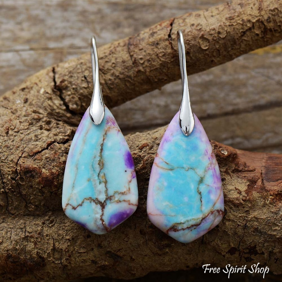 Blue & Purple Jasper Drop Earrings