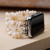 Natural White Shell Beaded Apple Watch Band