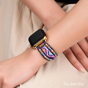 Desert Bloom Beaded Nylon Apple Watch Band