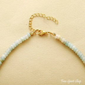 Amazonite & Turquoise Bead Choker Necklace Jewelry > Gemstone