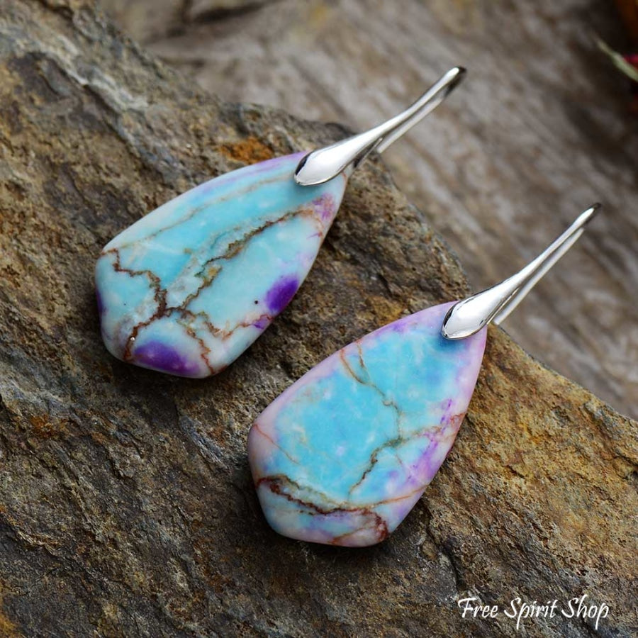 Blue & Purple Jasper Drop Earrings