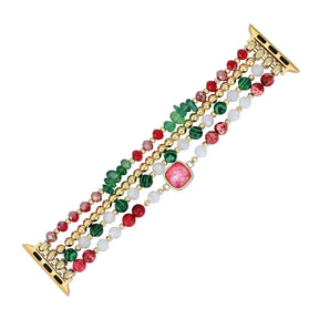 Christmas Elegance Apple Watch Band Smartwatch / Strap > Gemstone Bead Beaded