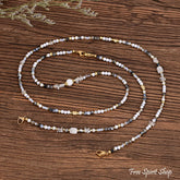 4-in-1 Natural Obsidian & Howlite Beaded Chain