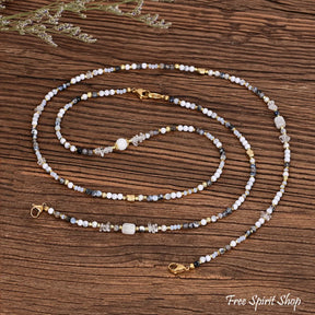 4-in-1 Natural Obsidian & Howlite Beaded Chain