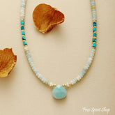 Amazonite & Turquoise Bead Choker Necklace Jewelry > Gemstone