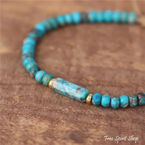 Natural Amazonite Minimalist Adjustable Bracelet Jewelry >