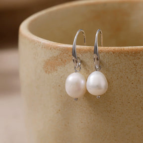Natural Freshwater Pearl Drop Earrings