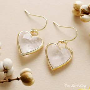 Labradorite Heart Drop Earrings