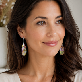 Spring Imperial Jasper Teardrop Earrings