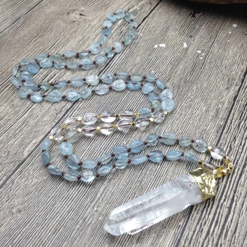 Tree Of Life Chakra Crystal Healing Stone Pendant Necklaces Women Natural  Raw Clear Quartz Rough Gemstone Crystal | Fruugo NO