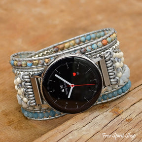 Amazonite & King Jasper Bead Samsung Watch Band - Free Spirit Shop