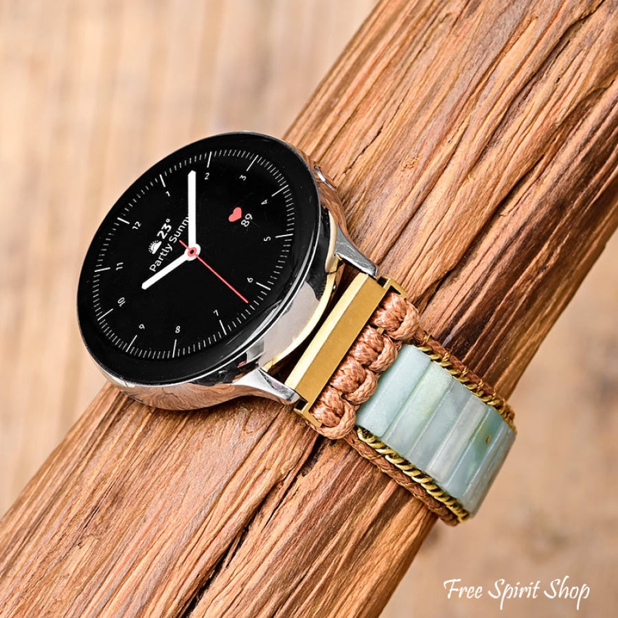 Amazonite Tube Samsung Watch Band - Free Spirit Shop