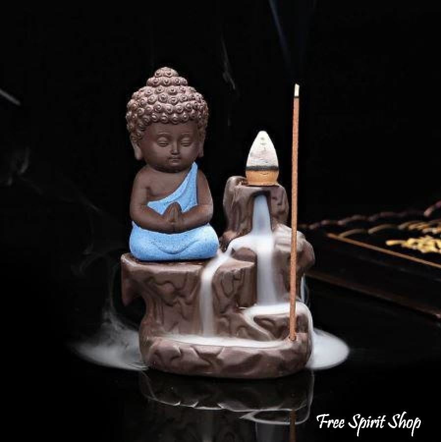 Buddha On The Mountain Incense Burner + 20 incense cones - Free Spirit Shop