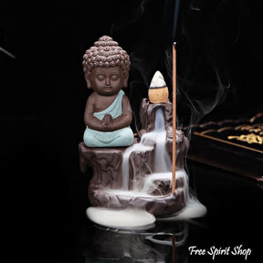 Buddha On The Mountain Incense Burner + 20 incense cones - Free Spirit Shop