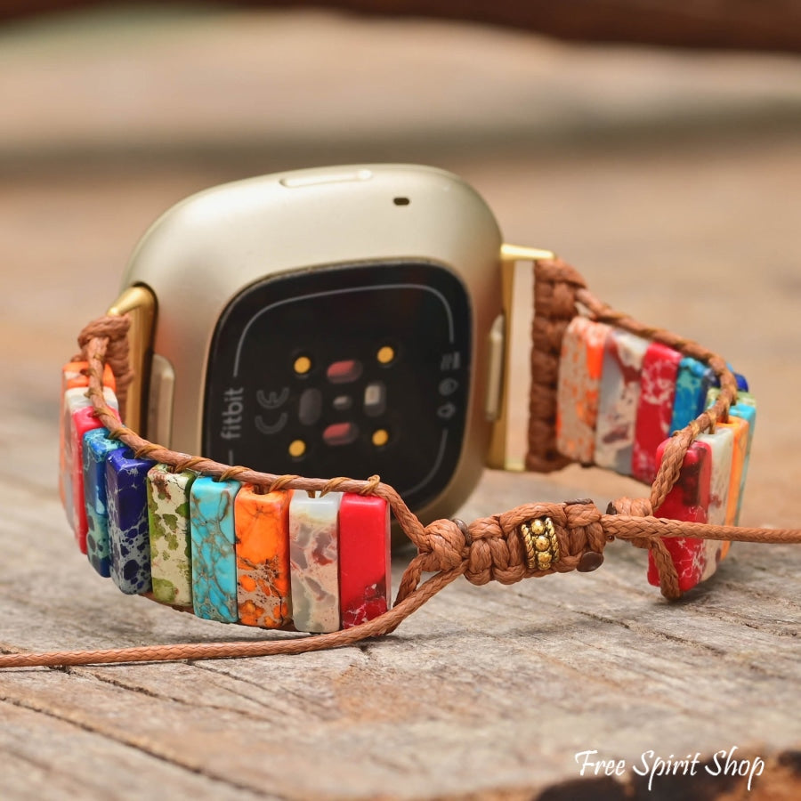 Chakra Gold Jasper Fitbit Watch Band - Free Spirit Shop