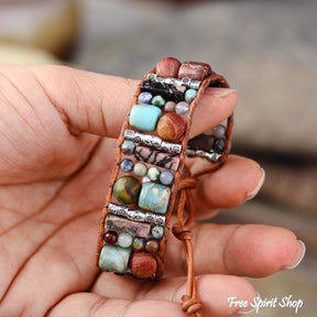 Handmade Mix Natural Stone Wrap Bracelet - Free Spirit Shop