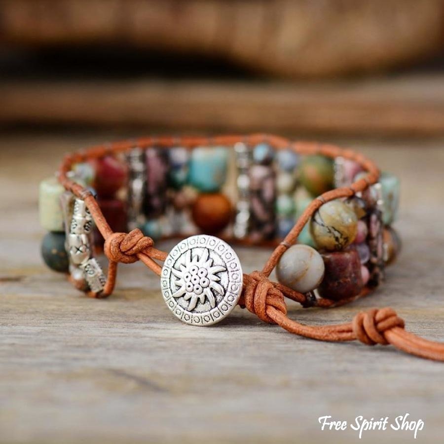 Handmade Mix Natural Stone Wrap Bracelet - Free Spirit Shop