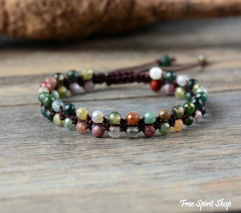 Faceted Indian Agate Necklace or Wrap Bracelet N2-2348 -French Flair Collection- main image 0