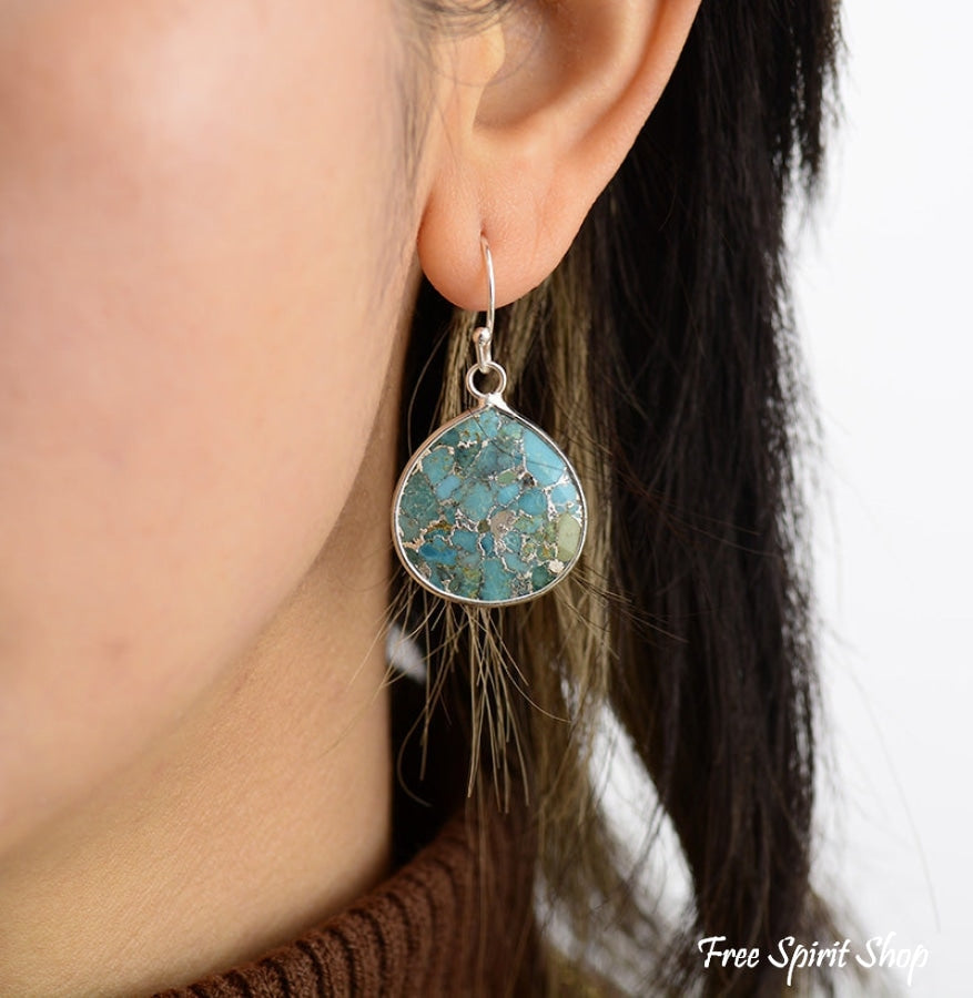 Handmade Turquoise Jasper Earrings - Free Spirit Shop