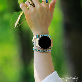 Natural Amazonite Samsung Galaxy 4 & 5 Watch Band - Free Spirit Shop