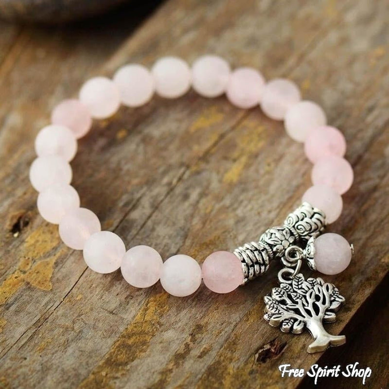 Natural Amazonite Tree Of Life Bead Bracelet