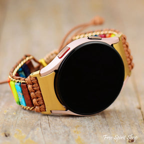 Natural Chakra Jasper Samsung Galaxy 4 Watch Band - Free Spirit Shop