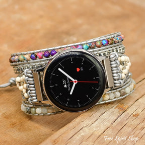 Natural Jasper & Amazonite Samsung Watch Band - Free Spirit Shop
