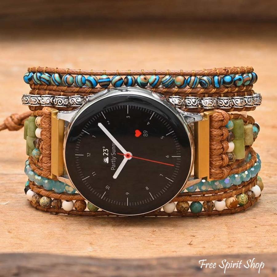 Natural Ocean Jasper Samsung Watch Band - Free Spirit Shop