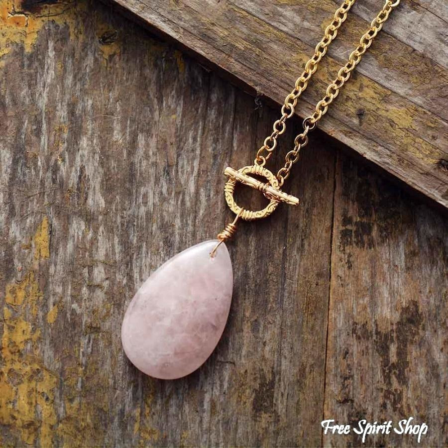 Rose Quartz Necklace | Made In Earth US