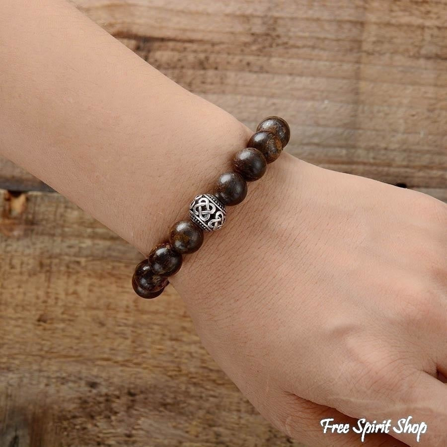 Natural Tibetan Bronzite Bead Bracelet - Free Spirit Shop