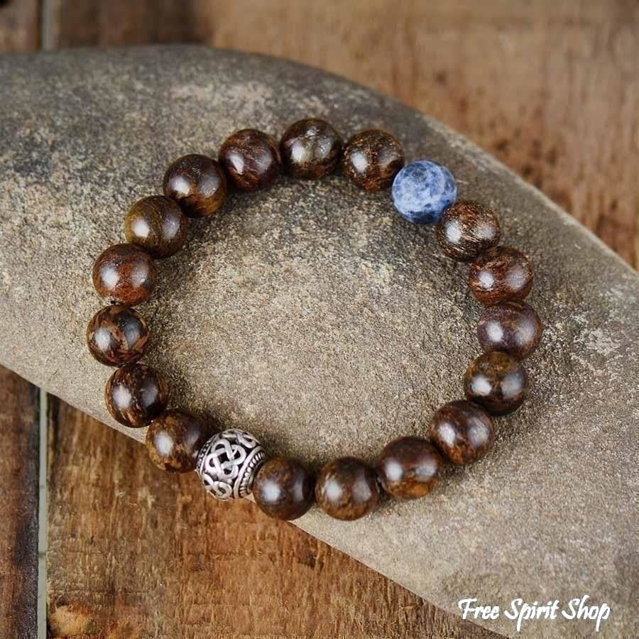 Natural Tibetan Bronzite Bead Bracelet - Free Spirit Shop