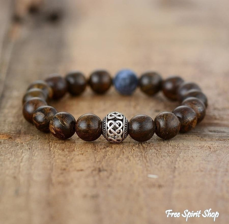 Natural Tibetan Bronzite Bead Bracelet