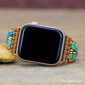Natural Turquoise Jasper Apple Watch Band - Free Spirit Shop