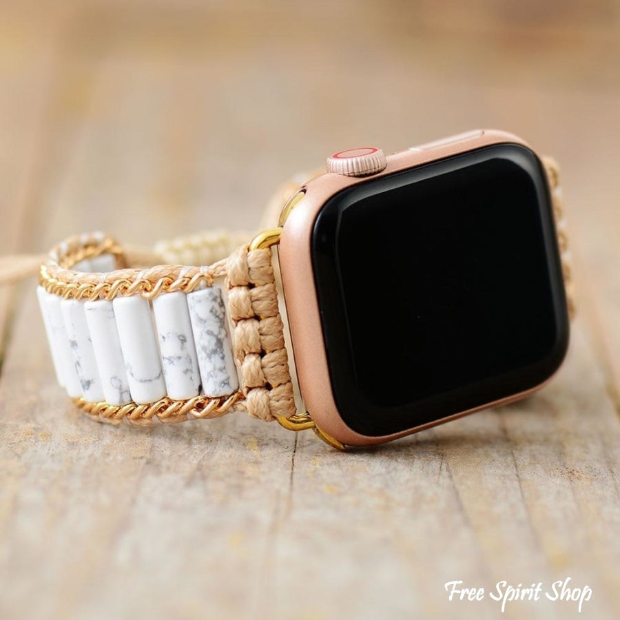 Natural White Howlite Apple Watch Band - Free Spirit Shop