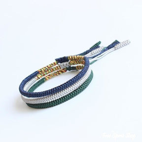 Tibetan Buddhist Handmade Blue Lucky Knots Bracelet - Free Spirit Shop