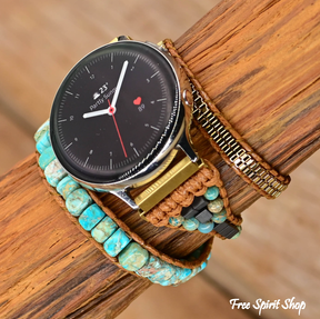 Turquoise Howlite Samsung / Garmin Watch Band - Free Spirit Shop
