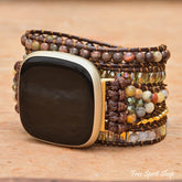 Brown Onyx Beaded Fitbit Watch Band - Free Spirit Shop