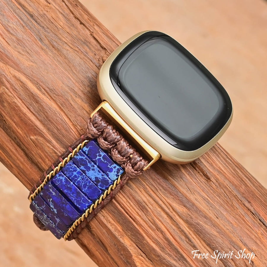 Dark Blue Jasper Fitbit Watch Band - Free Spirit Shop