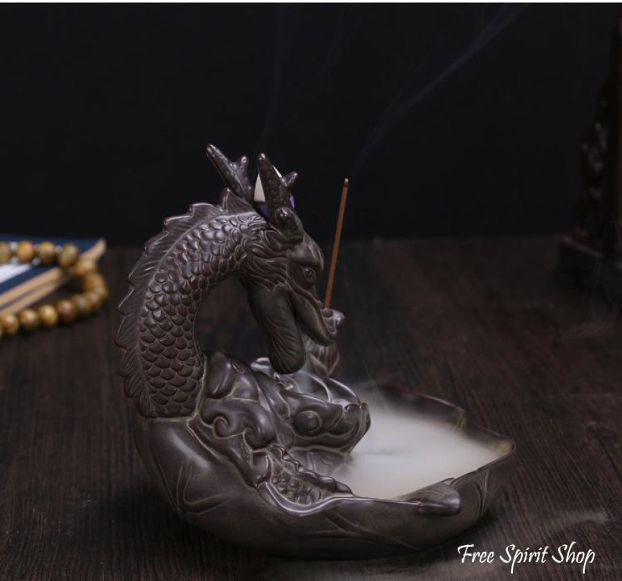 Dragon Ceramic Incense Burner - Free Spirit Shop