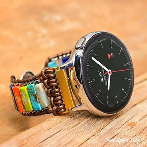 Google Pixel Watch Band With Chakra Jasper Beads - Free Spirit Shop