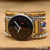 Google Pixel Watch Band With Natural Earthy Jasper Beads - Free Spirit Shop