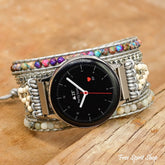 Google Pixel Watch Band With Natural Jasper & Amazonite Beads - Free Spirit Shop