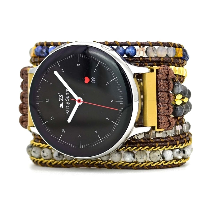 Google Pixel Watch Strap With Natural Labradorite Beads - Free Spirit Shop