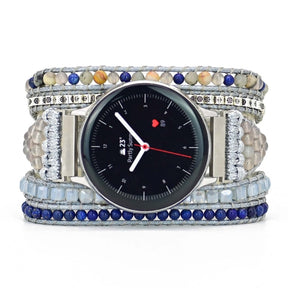 Google Pixel Watch Strap With Natural Lapis Lazuli Beads - Free Spirit Shop